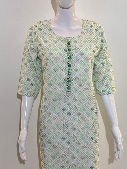 Lucknowi Straight Kurti