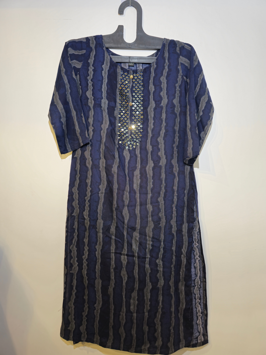 Designer Muslin Straight Kurti