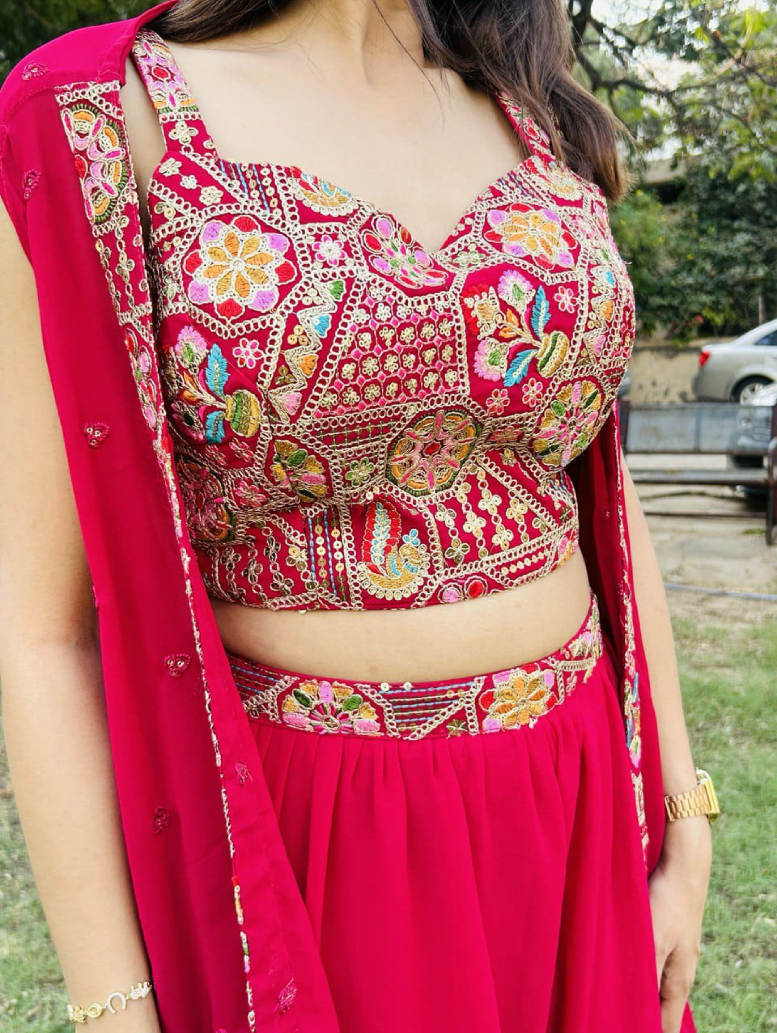 Georgette Traditional 3 Piece