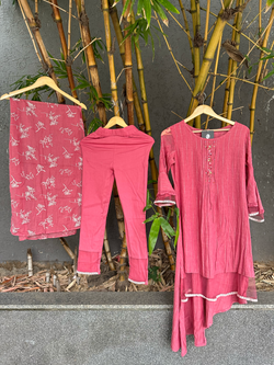 Image of Rayon Slub 3 Piece with Scarf & Lycra Pant