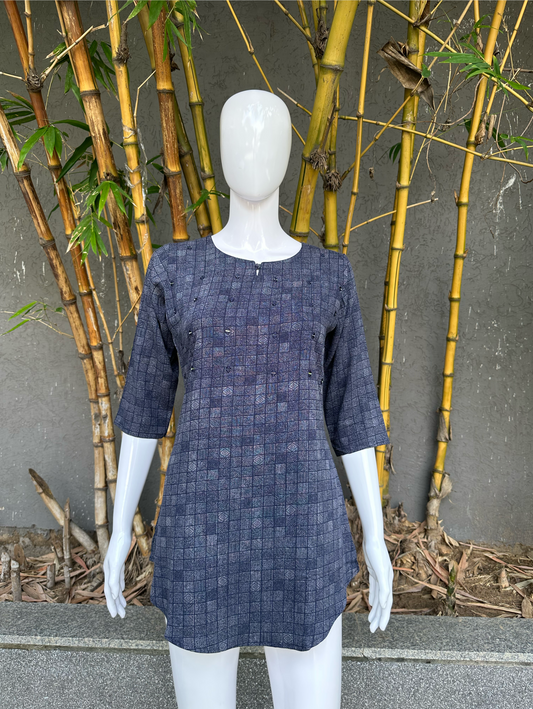 Lycra Imported Fabric Mirror work Tunic