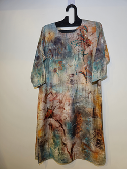 Image of Designer Muslim SIlk Straight Kurti
