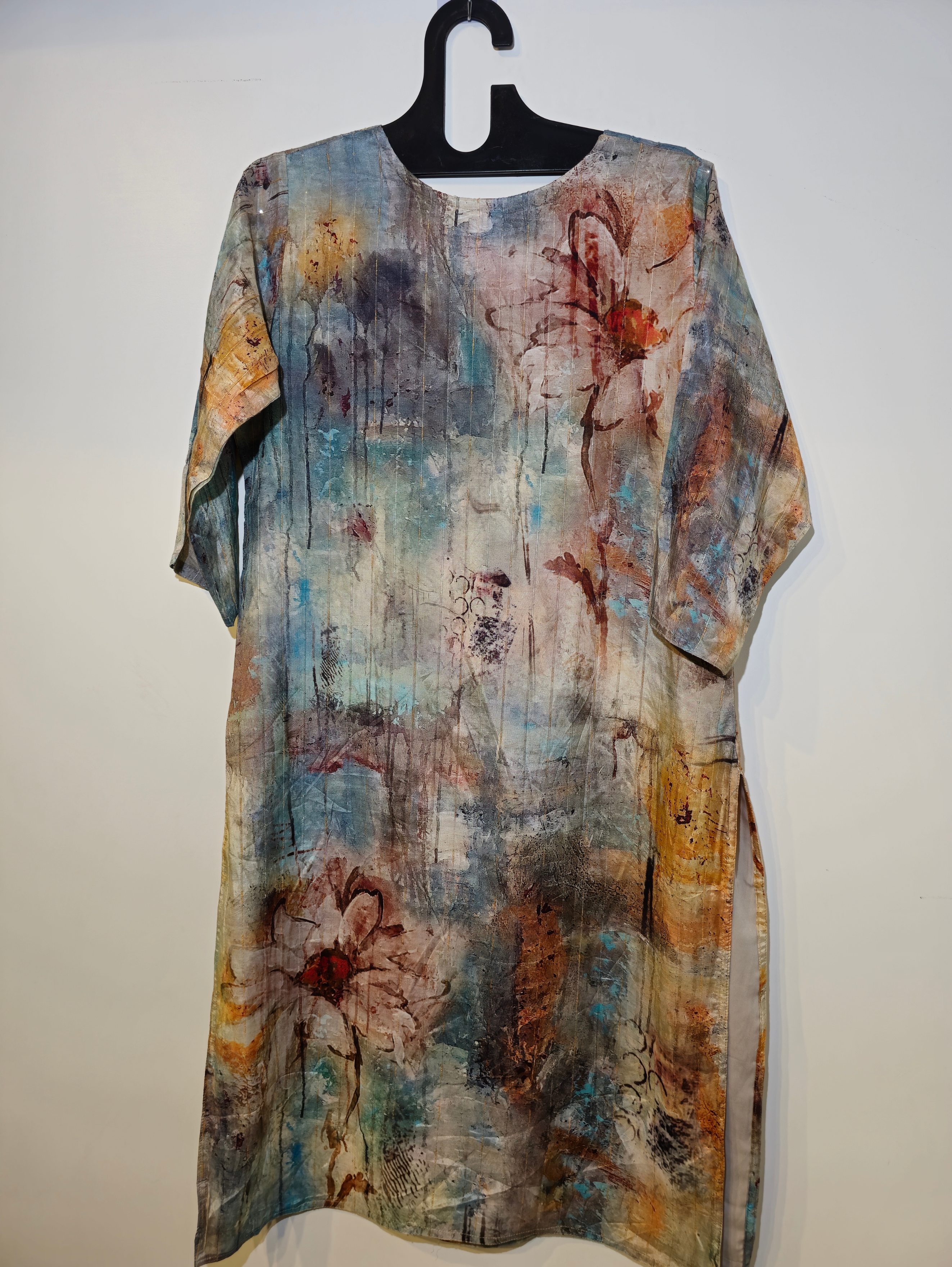 Designer Muslim SIlk Straight Kurti