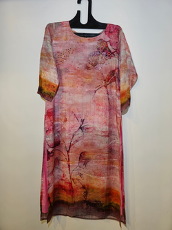 Image of Designer Muslim SIlk Straight Kurti