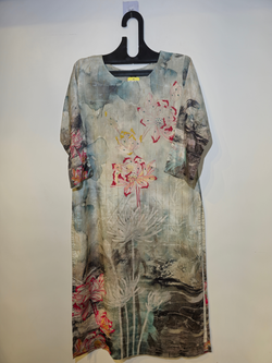 Image of Designer Muslim SIlk Straight Kurti