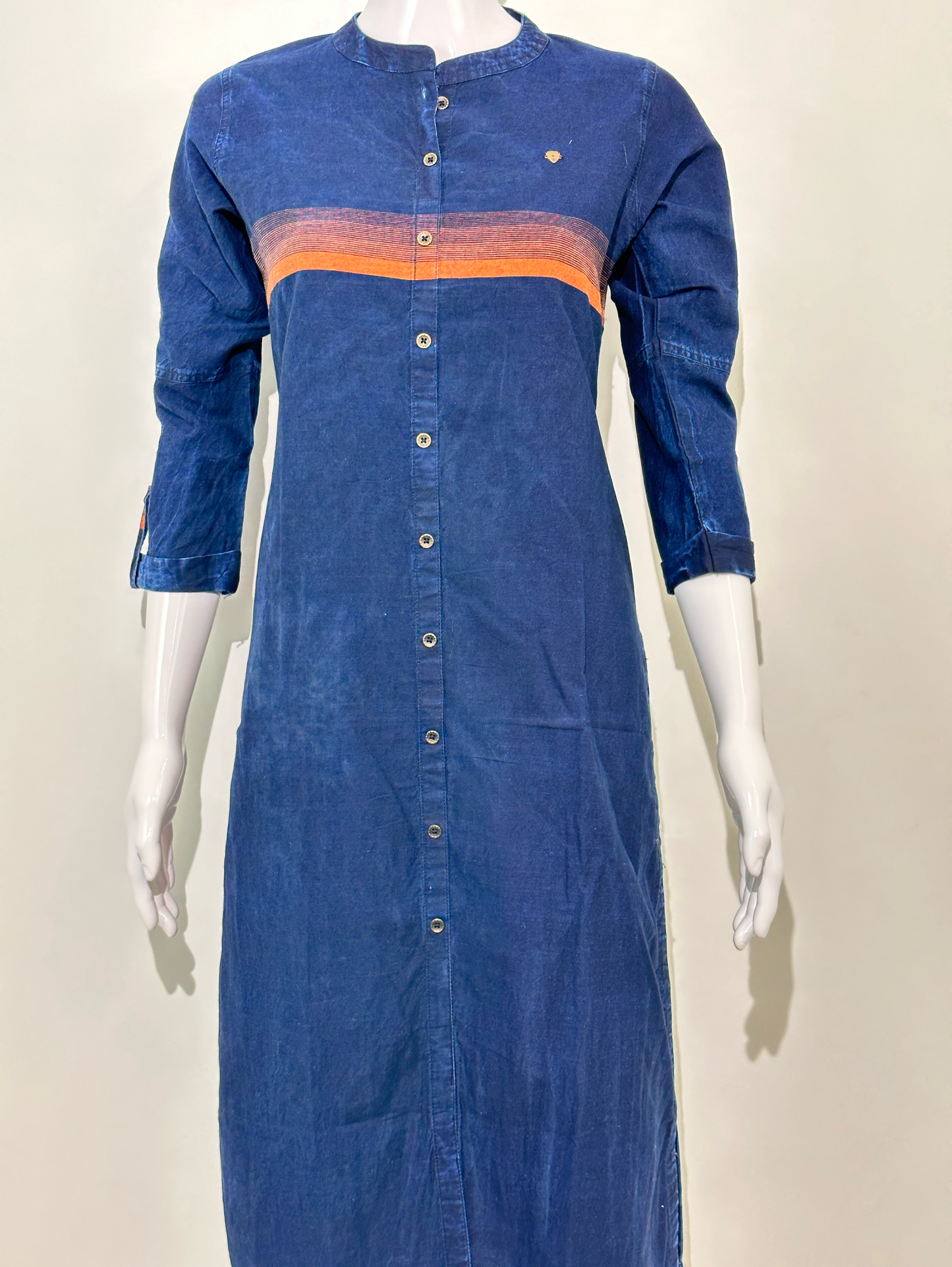 Straight Denim with Stripe Print Kurti