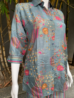 Image of Muslin Embroidery work Coords