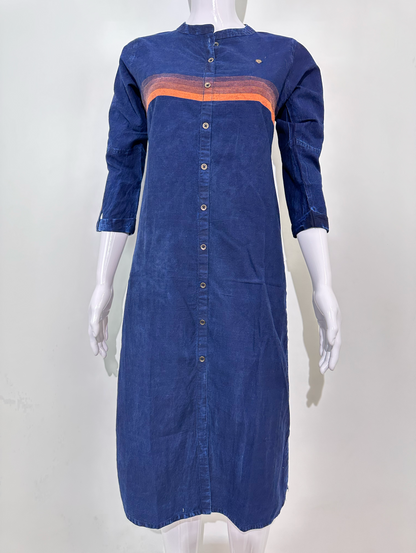 Straight Denim with Stripe Print Kurti