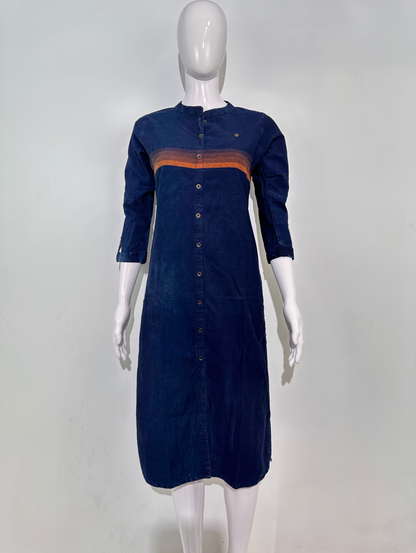 Straight Denim with Stripe Print Kurti