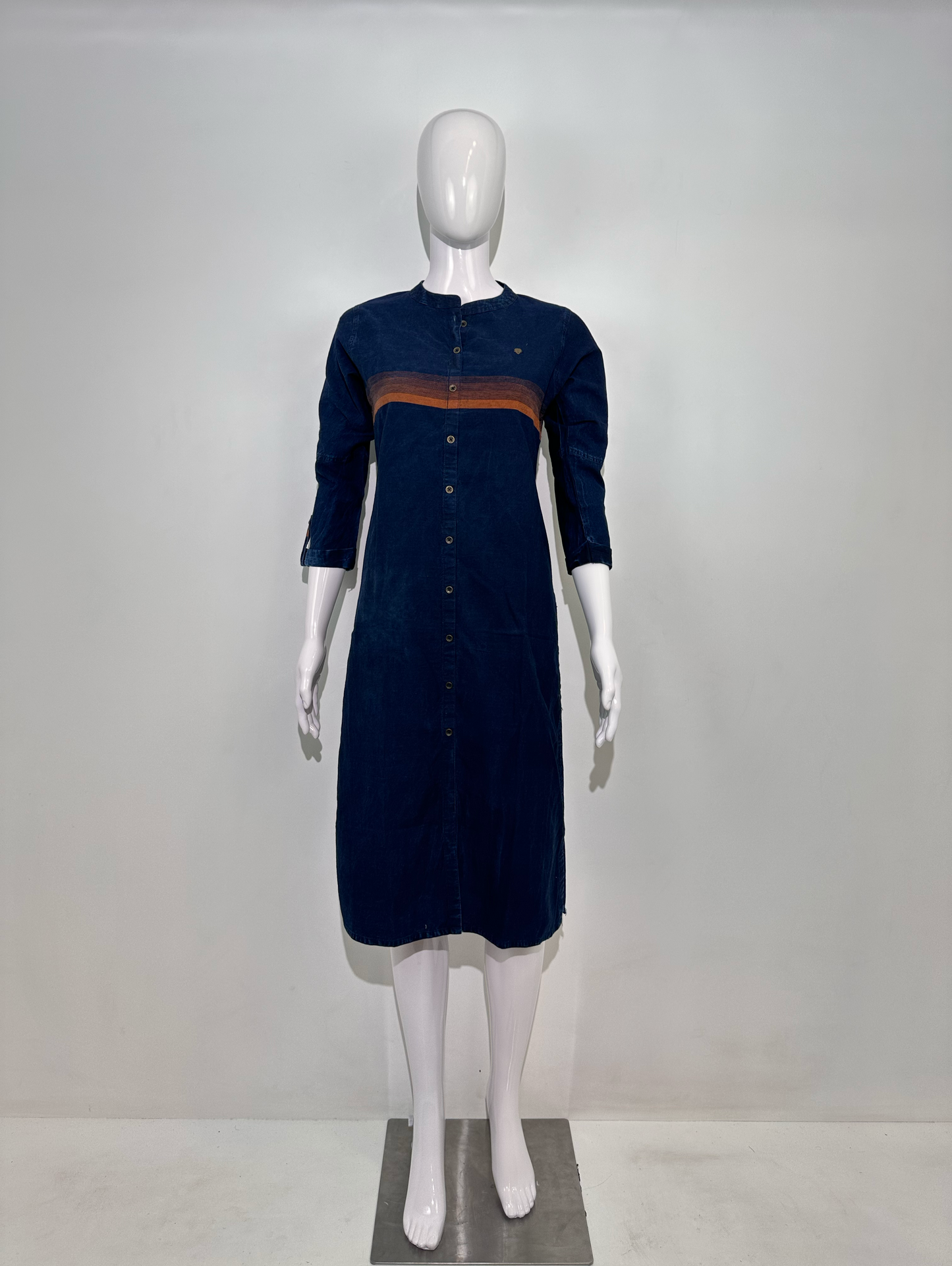 Straight Denim with Stripe Print Kurti