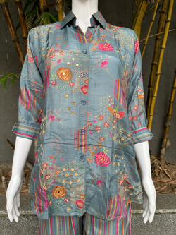 Image of Muslin Embroidery work Coords