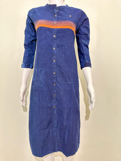 Straight Denim with Stripe Print Kurti