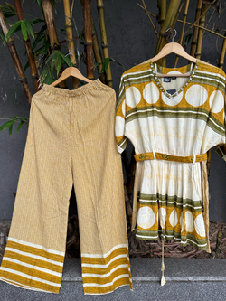 Image of Rayon V Neck Embroidery with Belt Coords