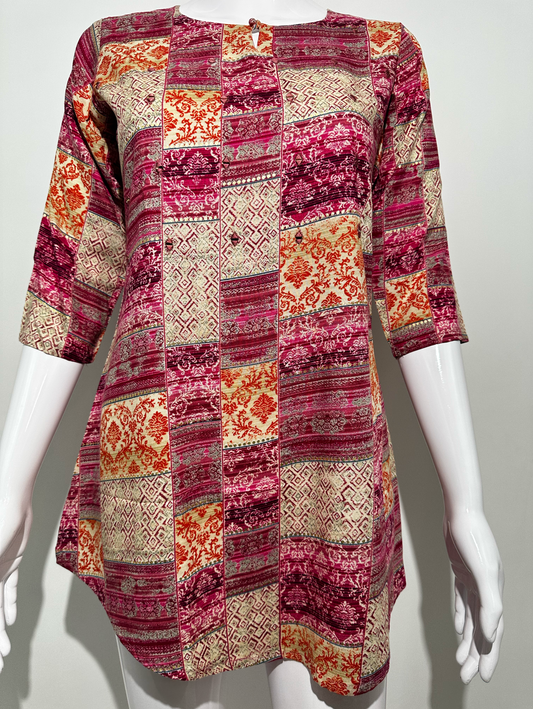 Pure Rayon Mirror work Tunic