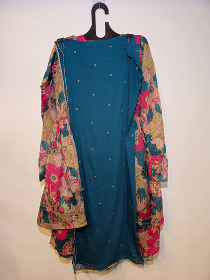 Pure Chinnon Kurti Set - 3 Piece