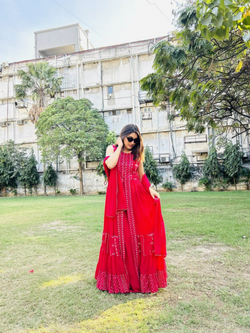 Image of Designer Georgette Traditional 3 Piece