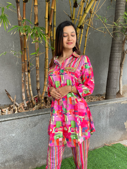Image of Muslin Coords with Embroidery work