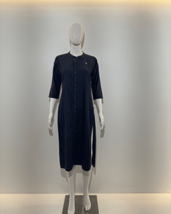 Image of Tux Denim Kurti with Thread work