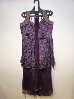 Image of Georgette Silk Bandhni Traditional 3 Piece