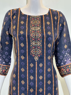 Image of Muslin Sequence with Digital print Kurti