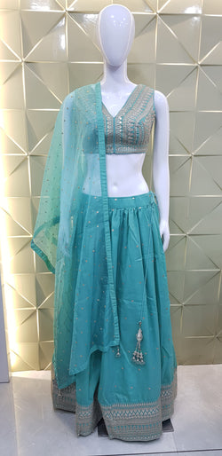 Image of Pure Shimmer Indo-Western Style 3 Piece