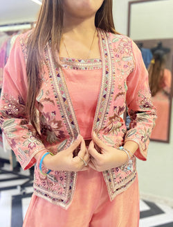 Image of Pure Shimmer Indo-Western Style 3 Piece