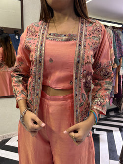 Image of Pure Shimmer Indo-Western Style 3 Piece